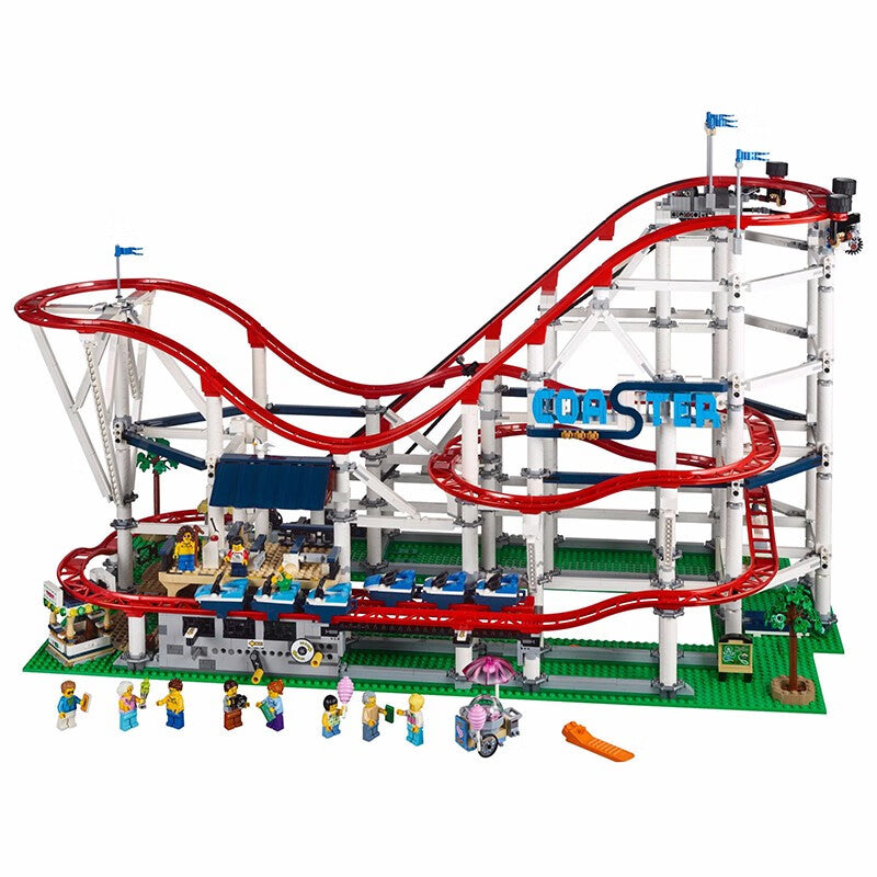 Red Roller Coaster in Batman Movie (10261) Roller Coaster Building Blocks Series, 4124pcs, Amusement Park Building Model Kit, 2025 Adult Model Set, Festival Gift - Perfect 1:1 Remake Compatible with LEGO