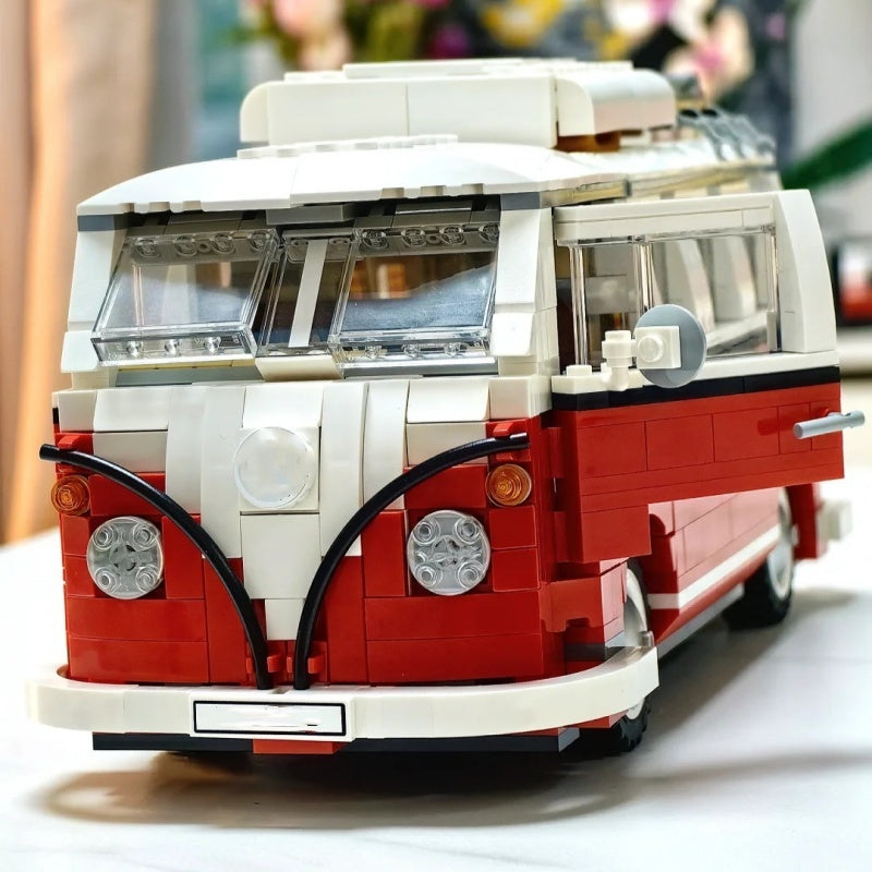 Volkswagen T1 Bus (10220) Car Building Blocks Series, 1334pcs, Racing Model Set, 2025 Adult Model Car Set, Festival Gift - Perfect 1:1 Reproduction Compatible with LEGO
