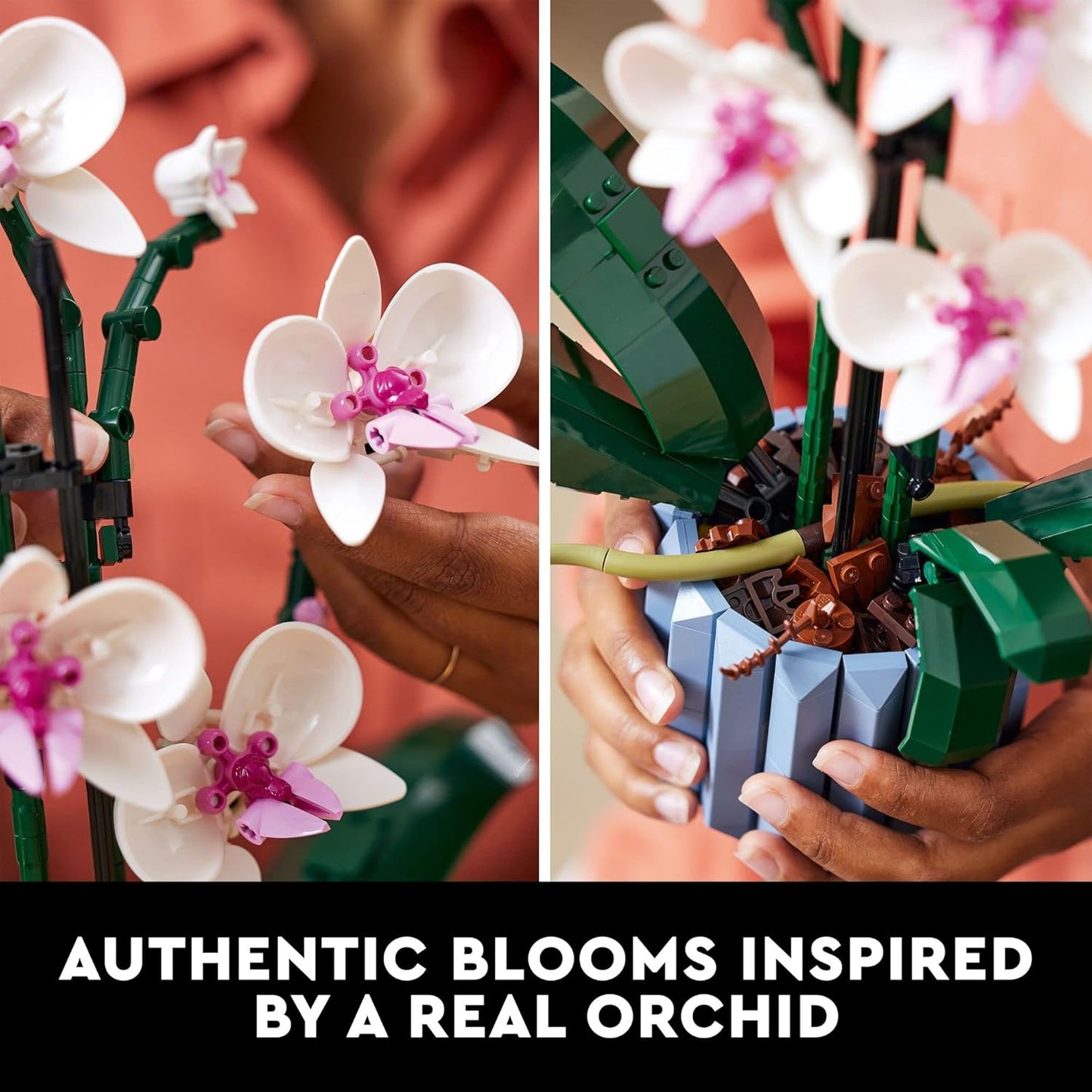 Orchid (10311) Plant Building Blocks Series, 608pcs, Simulated Plant Flower Model Set, 2025 Adult Model Set, Festival Gift - Perfect 1:1 Reproduction Compatible with LEGO