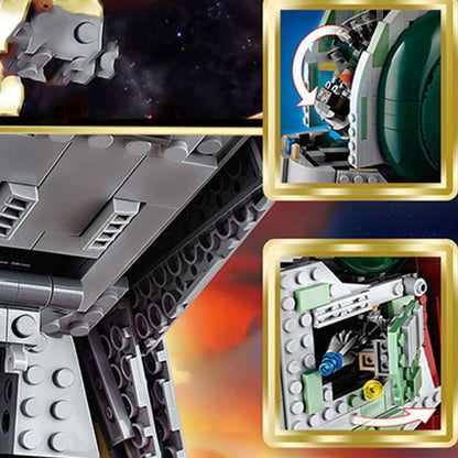Star Wars Slave spacecraft (75060) interstellar building block series, 1996 pieces, spaceship model kit, 2025 adult model fighter set, holiday gift - perfect 1:1 replica compatible with LEGO