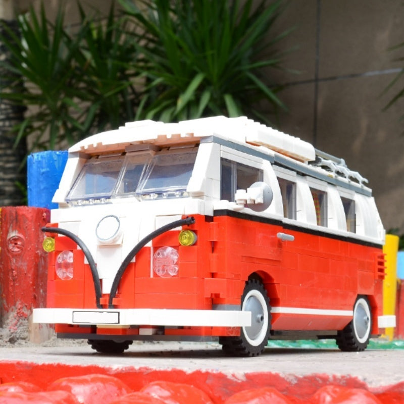 Volkswagen T1 Bus (10220) Car Building Blocks Series, 1334pcs, Racing Model Set, 2025 Adult Model Car Set, Festival Gift - Perfect 1:1 Reproduction Compatible with LEGO
