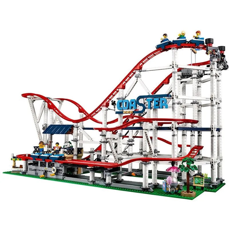 Red Roller Coaster in Batman Movie (10261) Roller Coaster Building Blocks Series, 4124pcs, Amusement Park Building Model Kit, 2025 Adult Model  Set, Festival Gift - Perfect 1:1 Remake Compatible with LEGO