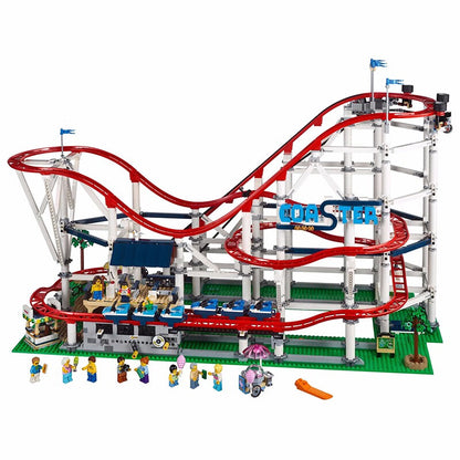 Red Roller Coaster in Batman Movie (10261) Roller Coaster Building Blocks Series, 4124pcs, Amusement Park Building Model Kit, 2025 Adult Model  Set, Festival Gift - Perfect 1:1 Remake Compatible with LEGO