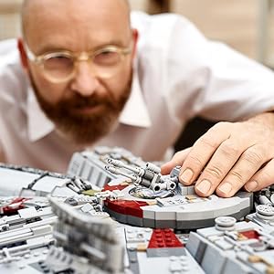 Star Wars Millennium Falcon (75192) interstellar building block series, 7541pcs, spaceship model kit, 2025 adult model fighter set, holiday gift - perfect 1:1 replica compatible with LEGO