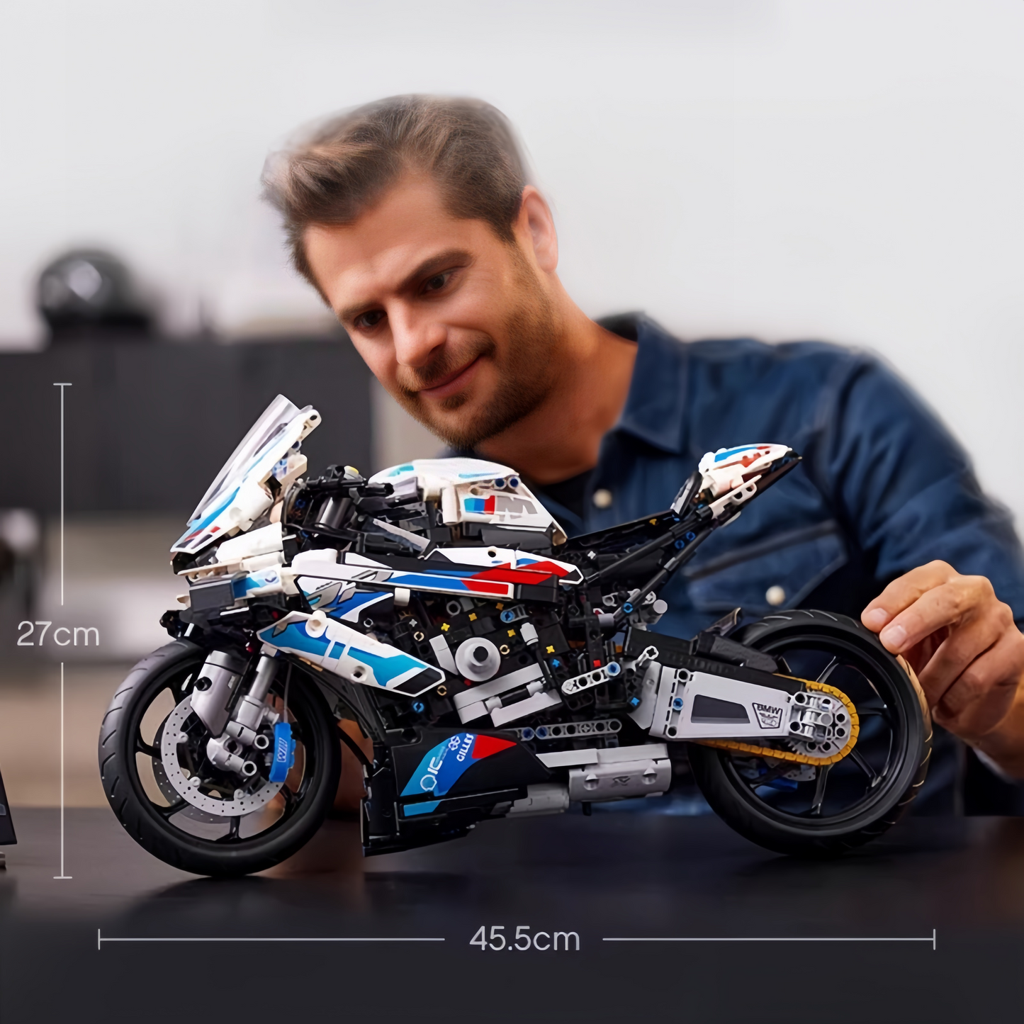 BMW 1000RR motorcycle sports car (42130) motorcycle building block series, 1920pcs, racing model set, 2025 adult model car set, holiday gift - perfect 1:1 replica compatible with LEGO