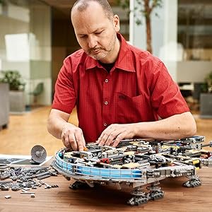 Star Wars Millennium Falcon (75192) interstellar building block series, 7541pcs, spaceship model kit, 2025 adult model fighter set, holiday gift - perfect 1:1 replica compatible with LEGO