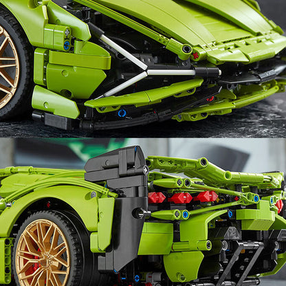 Lamborghini sports car (42115) car building block series, 3696 pcs, racing model kit, 2025 adult model car kit, holiday gift - perfect 1:1 replica compatible with LEGO