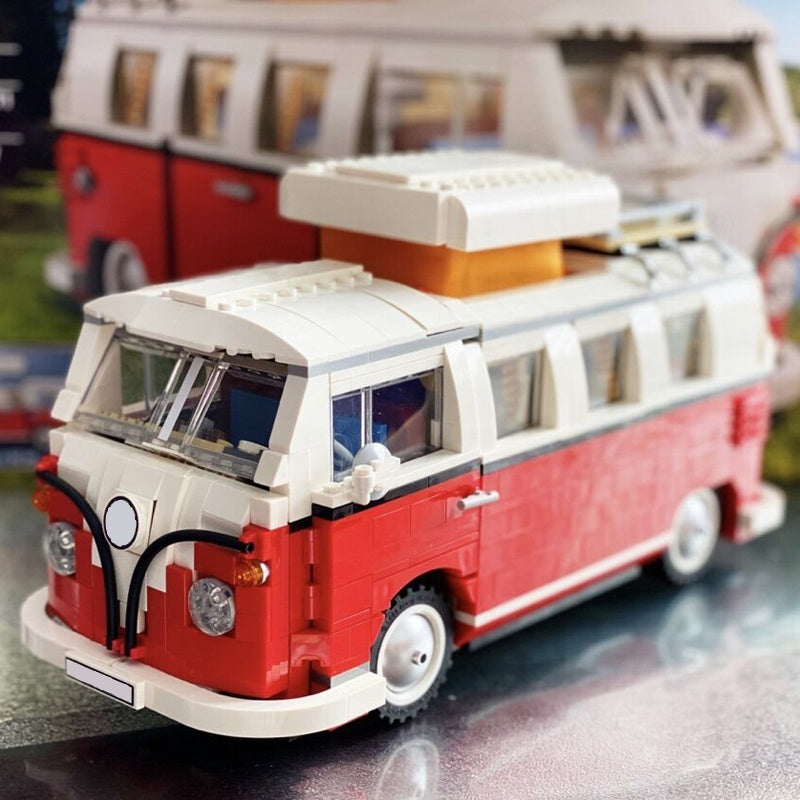 Volkswagen T1 Bus (10220) Car Building Blocks Series, 1334pcs, Racing Model Set, 2025 Adult Model Car Set, Festival Gift - Perfect 1:1 Reproduction Compatible with LEGO