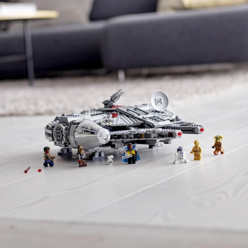 Star Wars Millennium Falcon (75257) interstellar building block series, 1380pcs, spaceship model kit, 2025 adult model fighter set, holiday gift - perfect 1:1 replica compatible with LEGO