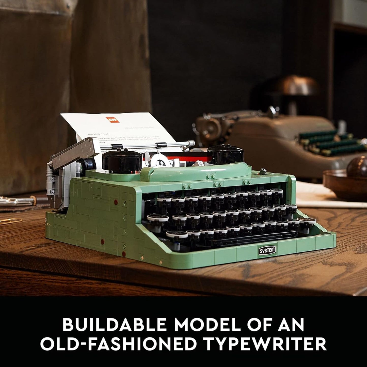 Retro typewriter (21327) game console building block series, 2079pcs, typewriter machine model set, 2025 adult model set, holiday gift - perfect 1:1 replica compatible with LEGO