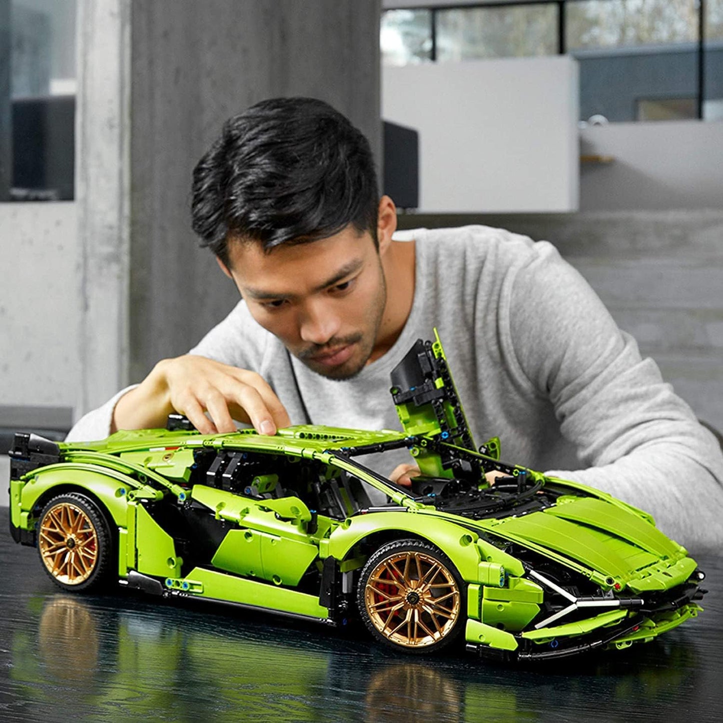 Lamborghini sports car (42115) car building block series, 3696 pcs, racing model kit, 2025 adult model car kit, holiday gift - perfect 1:1 replica compatible with LEGO