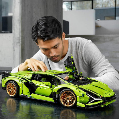 Lamborghini sports car (42115) car building block series, 3696 pcs, racing model kit, 2025 adult model car kit, holiday gift - perfect 1:1 replica compatible with LEGO