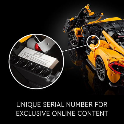 McLaren P1 sports car (42172) car building block series, 3893pcs, racing model set, 2025 adult model car set, holiday gift - perfect 1:1 replica compatible with LEGO