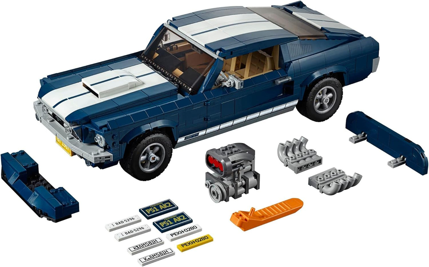 Ford Mustang sports car (10265) car building block series, 1471pcs, Racing model kit, 2025 adult model car kit - perfect 1:1 replica compatible with LEGO