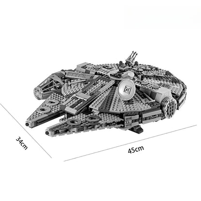 Star Wars Millennium Falcon (75257) interstellar building block series, 1380pcs, spaceship model kit, 2025 adult model fighter set, holiday gift - perfect 1:1 replica compatible with LEGO