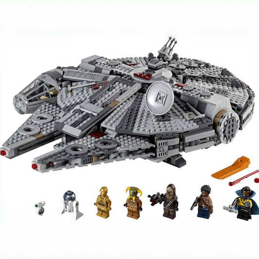 Star Wars Millennium Falcon (75257) interstellar building block series, 1380pcs, spaceship model kit, 2025 adult model fighter set, holiday gift - perfect 1:1 replica compatible with LEGO