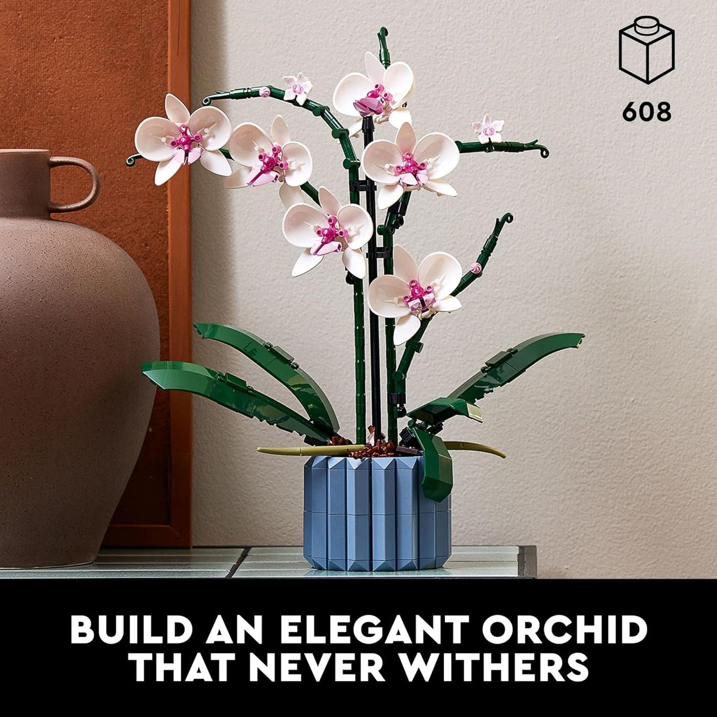 Orchid (10311) Plant Building Blocks Series, 608pcs, Simulated Plant Flower Model Set, 2025 Adult Model Set, Festival Gift - Perfect 1:1 Reproduction Compatible with LEGO
