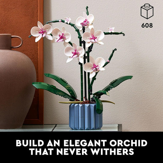 Orchid (10311) Plant Building Blocks Series, 608pcs, Simulated Plant Flower Model Set, 2025 Adult Model Set, Festival Gift - Perfect 1:1 Reproduction Compatible with LEGO