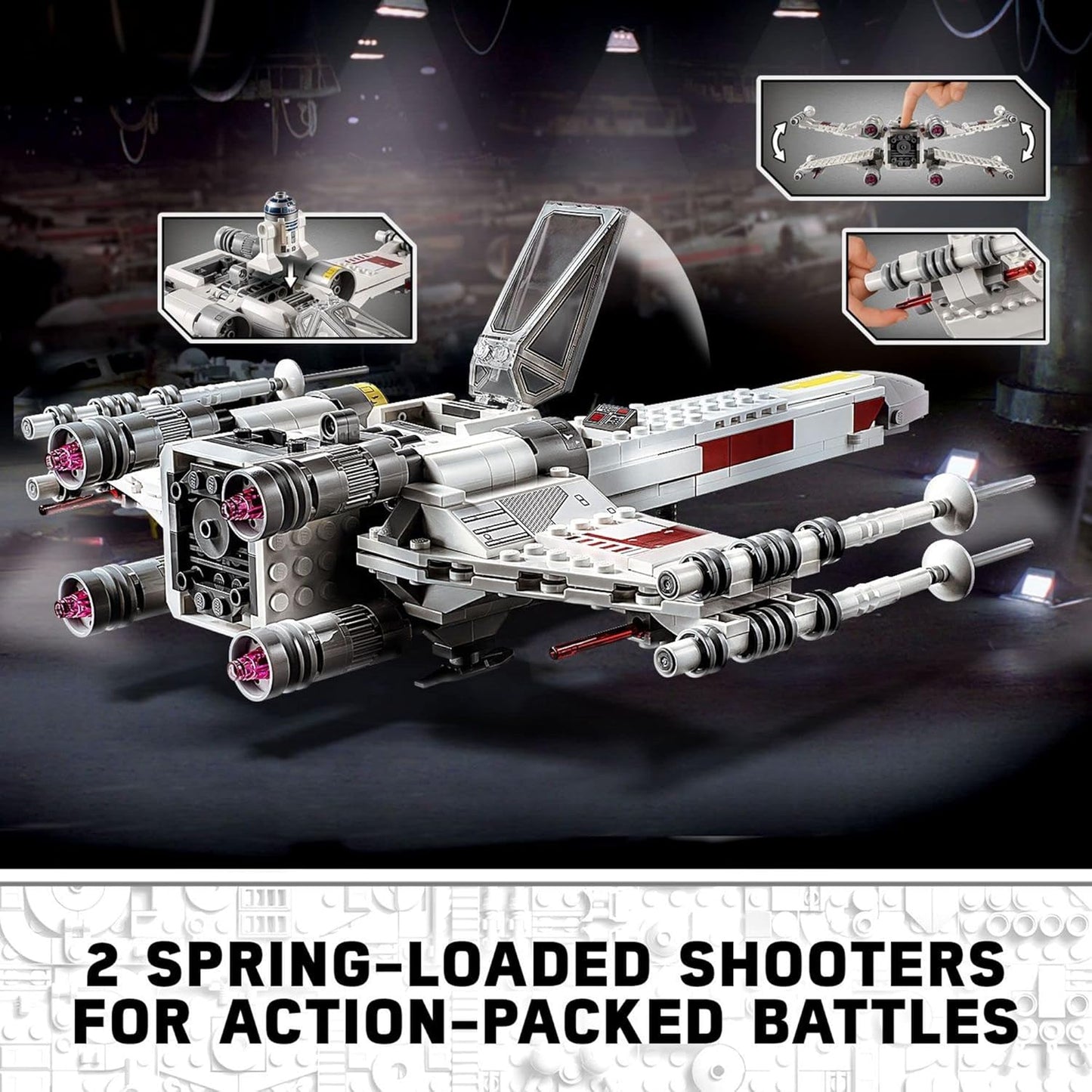 Star Wars X Fighter (75301) Interstellar Building Blocks Series, 474pcs, Spaceship Model Kit, 2025 Adult Model Fighter Set, Festival Gift - Perfect 1:1 Remake Compatible with LEGO