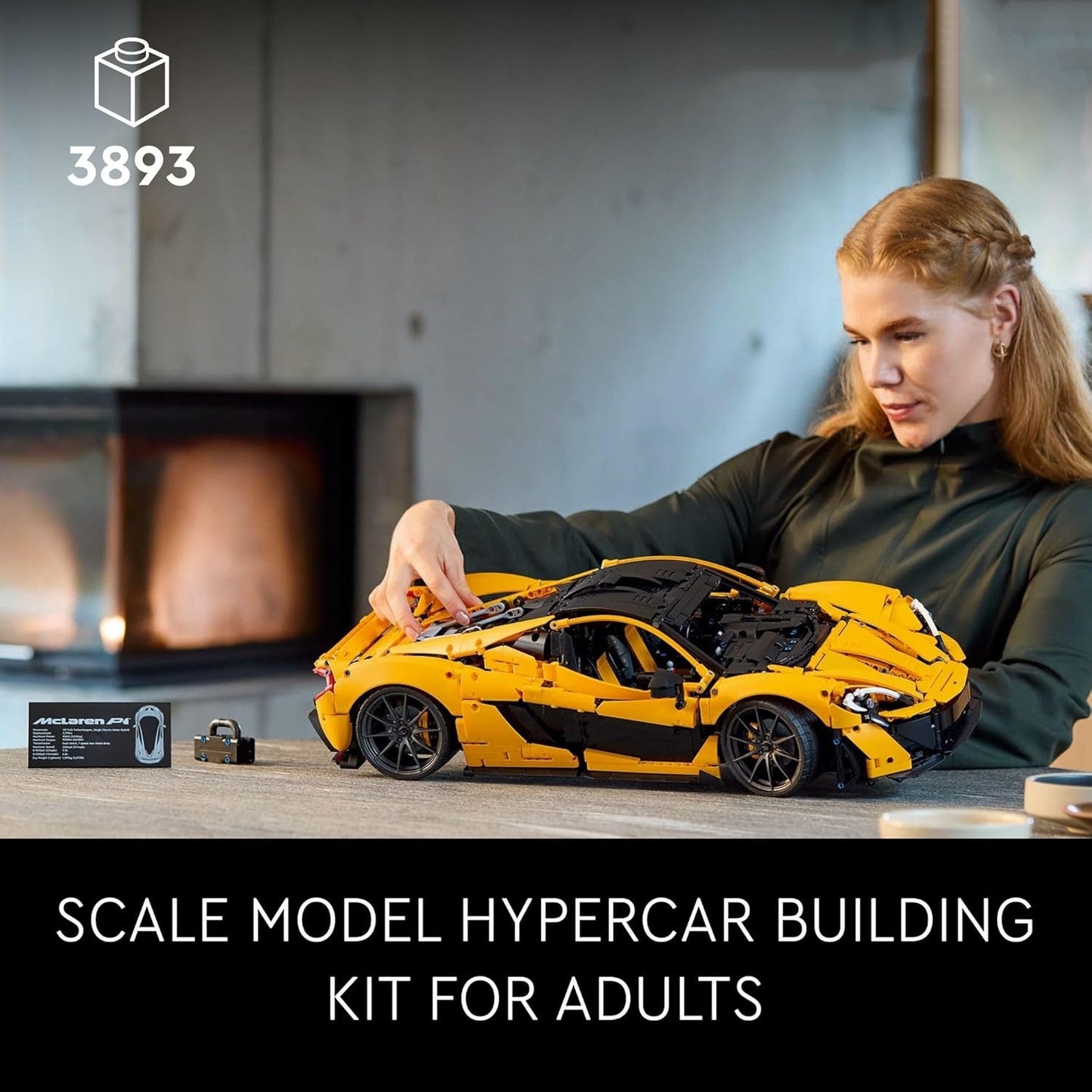 McLaren P1 sports car (42172) car building block series, 3893pcs, racing model set, 2025 adult model car set, holiday gift - perfect 1:1 replica compatible with LEGO