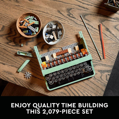 Retro typewriter (21327) game console building block series, 2079pcs, typewriter machine model set, 2025 adult model set, holiday gift - perfect 1:1 replica compatible with LEGO