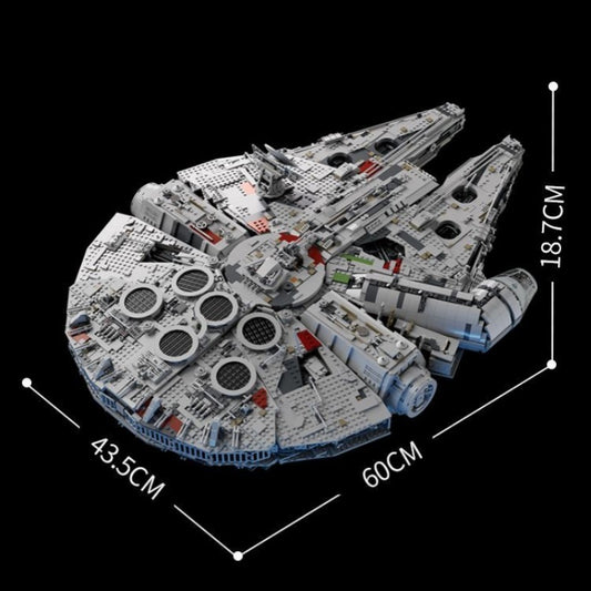 Star Wars Millennium Falcon (75192) interstellar building block series, 7541pcs, spaceship model kit, 2025 adult model fighter set, holiday gift - perfect 1:1 replica compatible with LEGO