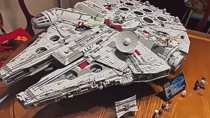 Star Wars Millennium Falcon (75192) interstellar building block series, 7541pcs, spaceship model kit, 2025 adult model fighter set, holiday gift - perfect 1:1 replica compatible with LEGO