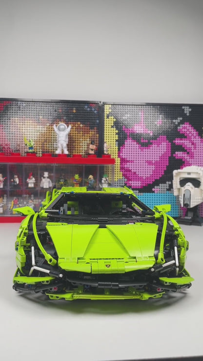 Lamborghini sports car (42115) car building block series, 3696 pcs, racing model kit, 2025 adult model car kit, holiday gift - perfect 1:1 replica compatible with LEGO