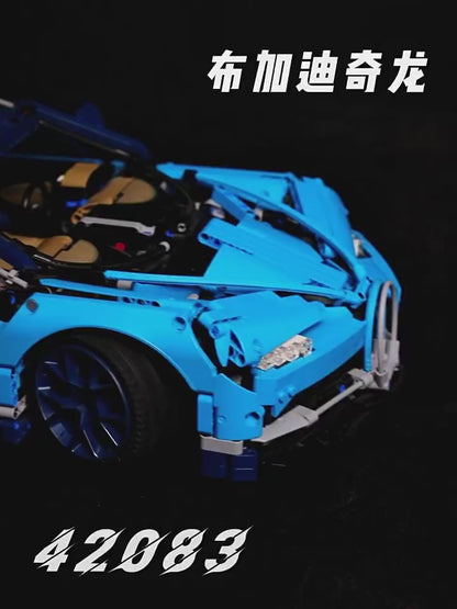 Bugatti sports car (42083) car building block series, 3599pcs, racing model set, 2025 adult model car set, holiday gift - perfect 1:1 replica compatible with LEGO