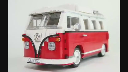Volkswagen T1 Bus (10220) Car Building Blocks Series, 1334pcs, Racing Model Set, 2025 Adult Model Car Set, Festival Gift - Perfect 1:1 Reproduction Compatible with LEGO