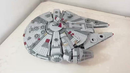 Star Wars Millennium Falcon (75257) interstellar building block series, 1380pcs, spaceship model kit, 2025 adult model fighter set, holiday gift - perfect 1:1 replica compatible with LEGO